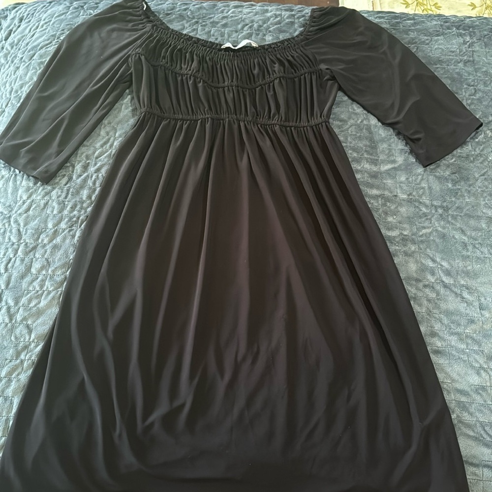 Boston Proper Babydoll Style‎ Dress Stretch Empire Dress with a Scoop neckline